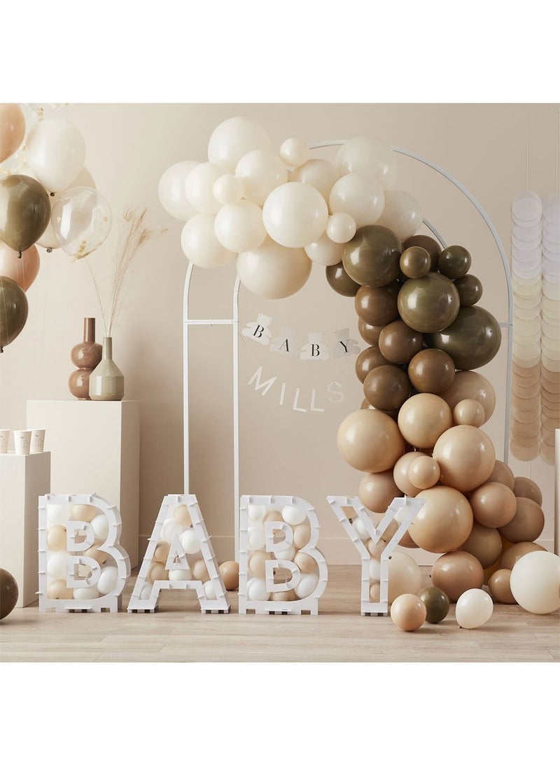 Ginger Ray Balloon Arch Beige Brown DIY 70-Pack - Image 2