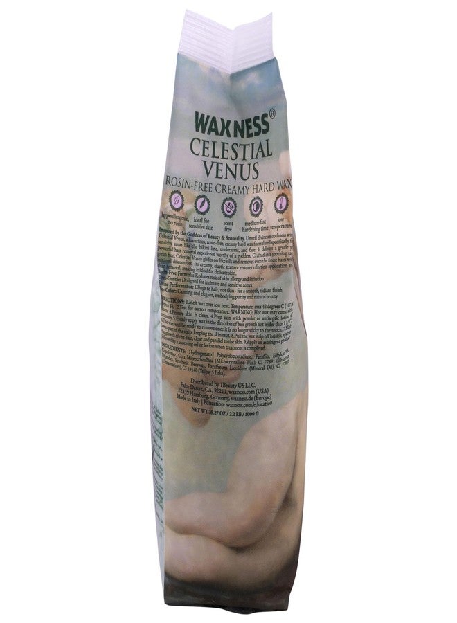 Waxness Celestial Venus Creamy Hard Wax Beads 2.2 lb (1 kg – Rosin-Free Stripless Wax for Sensitive Areas, Low Temperature Formula, Professional Use – Made in Italy - Image 4