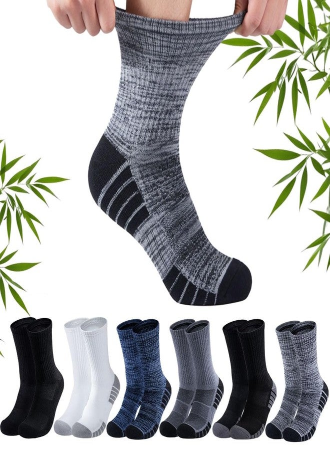 LUBOT 2026 Bamboo Viscose Unisex Ankle/Crew/Quarter Socks 4/6/8 Pairs - Odor Resistant Cushioned Moisture-Wicking Arch Support Breathable Anti-Blister Athletic Casual - Image 2