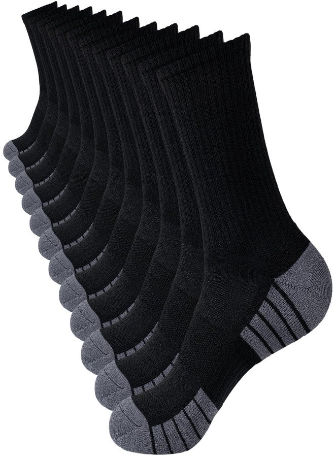 LUBOT 2026 Bamboo Viscose Unisex Ankle/Crew/Quarter Socks 4/6/8 Pairs - Odor Resistant Cushioned Moisture-Wicking Arch Support Breathable Anti-Blister Athletic Casual - Image 1