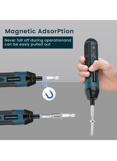 Verci 105 pcs Cordless Electric Screwdriver Set With LED 4 Switch Torques 37 Bits & Storage Case 1300mAh Rechargeable Battery Portable Utility Tool For Repairing Woodwork DIY Projects And More  - Image 4