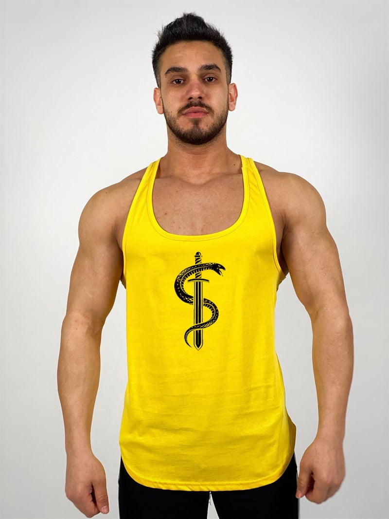 Black İstanbul Black Istanbul Snake's Sword Printed Tank Top 