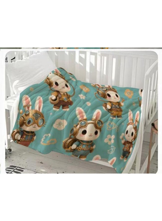 عام بطانية رقيقة من الفانيلا الكرتونية للأطفال والرضع (دافئة ومريحة، ومناسبة للنوم والألعاب) 70 سم * 100 سم - Image 1