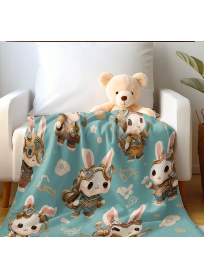 عام بطانية رقيقة من الفانيلا الكرتونية للأطفال والرضع (دافئة ومريحة، ومناسبة للنوم والألعاب) 70 سم * 100 سم - Image 4