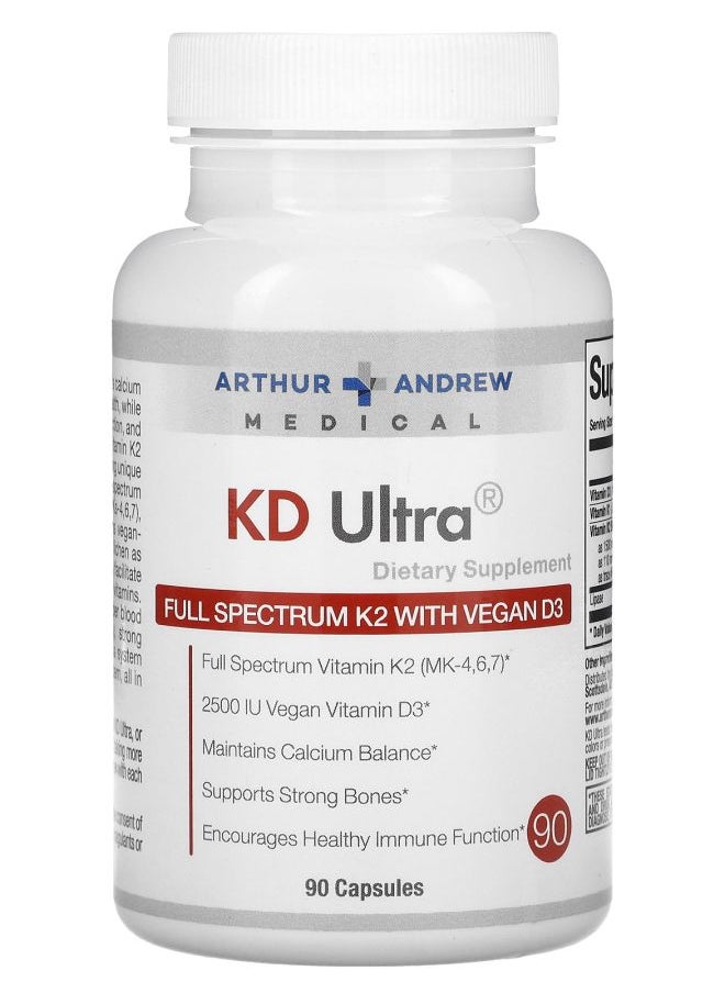 Arthur Andrew Medical KD Ultra Full Spectrum K2 with Vegan D3 90 Capsules 