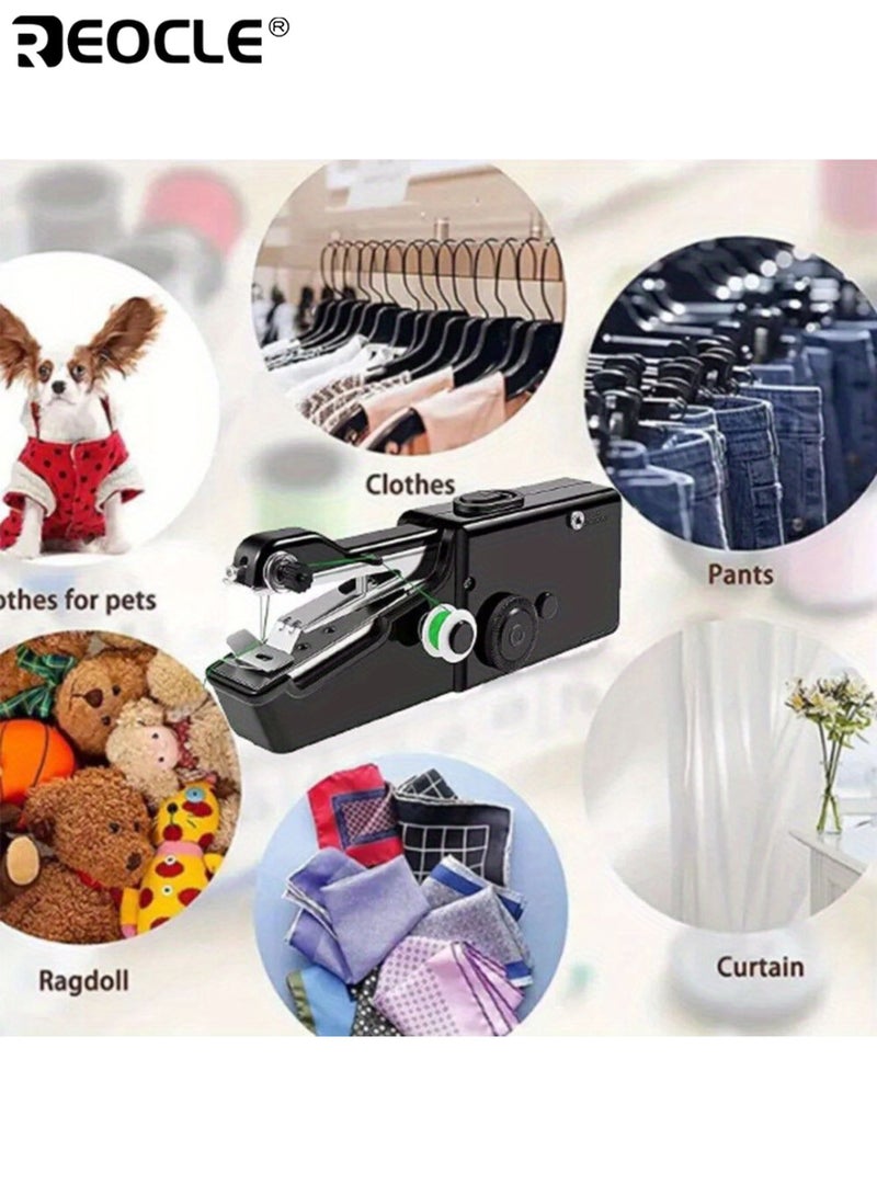 REOCLE Handheld Sewing Machine with Electric Operation and Portable Design Mini Stitching Tool with Easy Use Feature for Beginners Travel DIY - Image 4