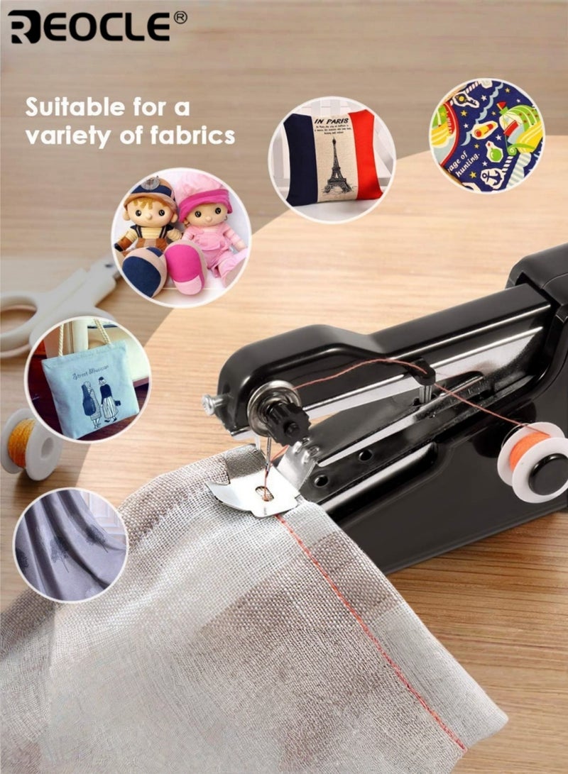 REOCLE Handheld Sewing Machine with Electric Operation and Portable Design Mini Stitching Tool with Easy Use Feature for Beginners Travel DIY - Image 4