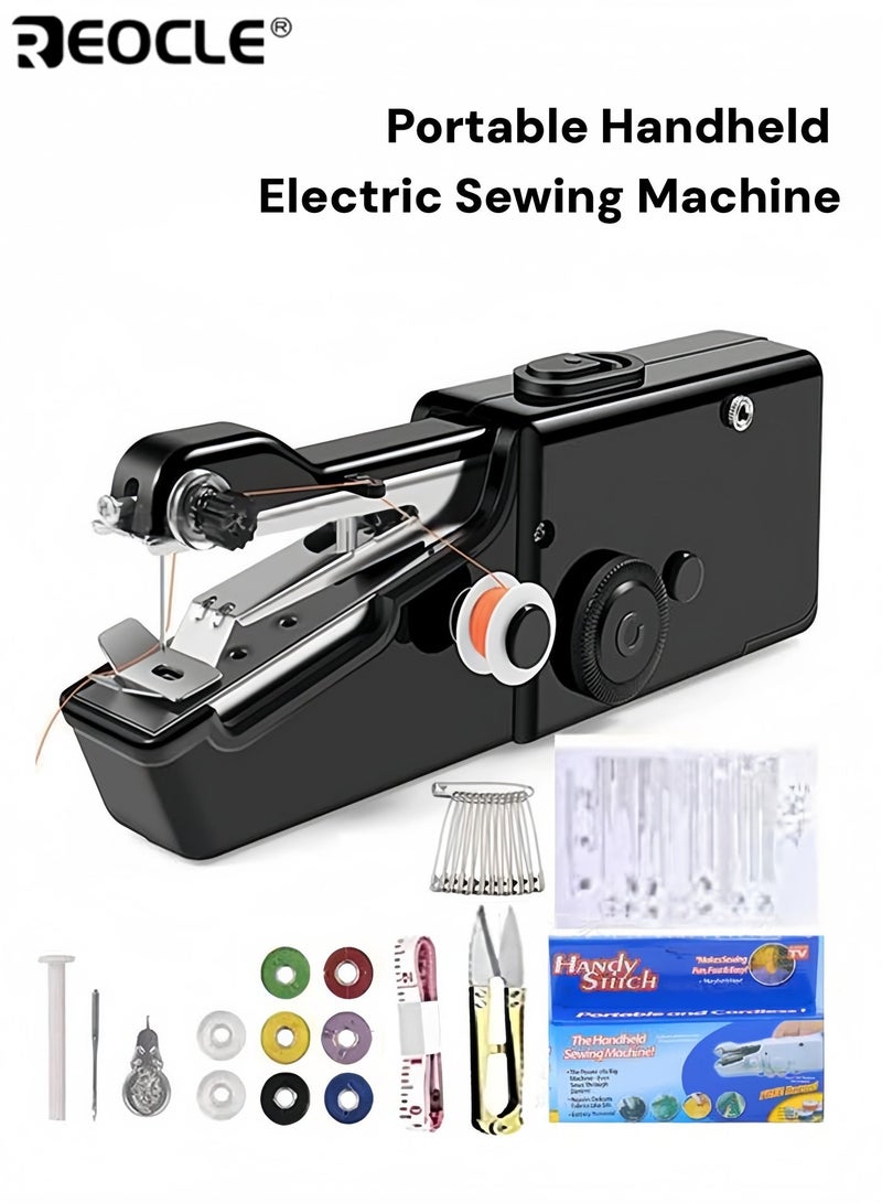 REOCLE Handheld Sewing Machine with Electric Operation and Portable Design Mini Stitching Tool with Easy Use Feature for Beginners Travel DIY - Image 2