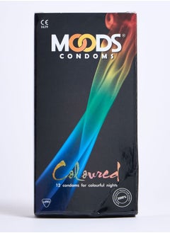 Moods Coloured Condoms 12 Pieces  - Image 1