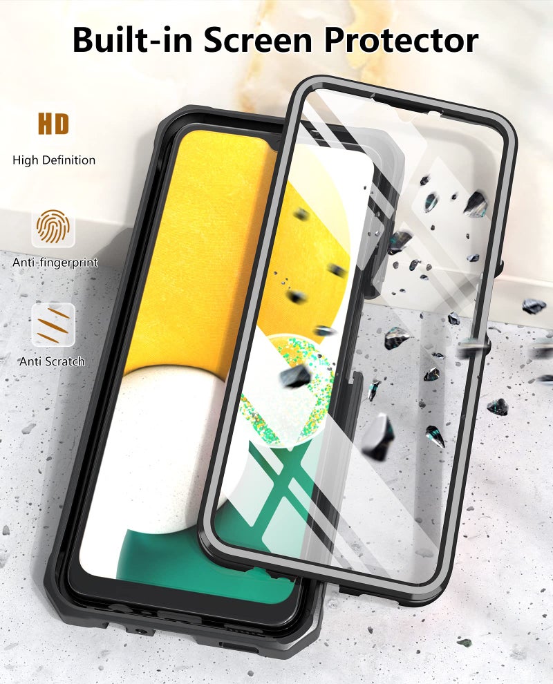 SOiOS for Samsung Galaxy A13 5G Case: TPU Soft Shock Proof Protection | Matte Textured Design Shell - Heavy Duty Military Grade Rugged Cell Phone Protective Cover with Kickstand for A13 5G (Black) - Image 4