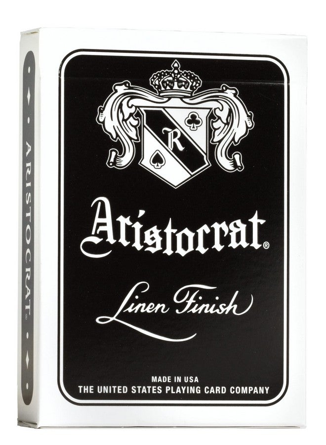 ARISTOCRAT Aristocrat Signature Series Playing Cards Deck, 1 Deck of Black Playing Cards, Thin Crushed, Special Edition - Image 1