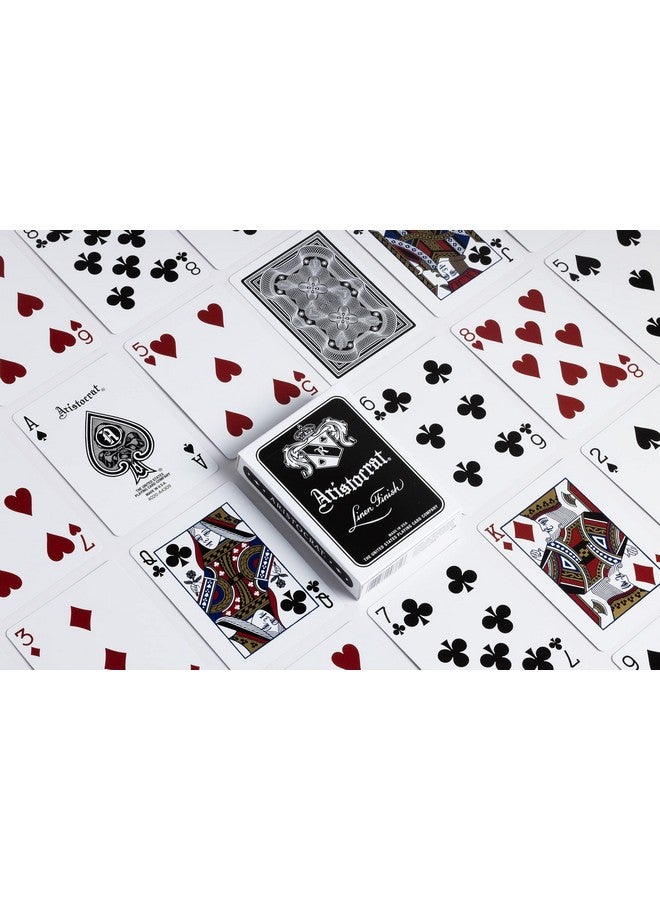 ARISTOCRAT Aristocrat Signature Series Playing Cards Deck, 1 Deck of Black Playing Cards, Thin Crushed, Special Edition - Image 4