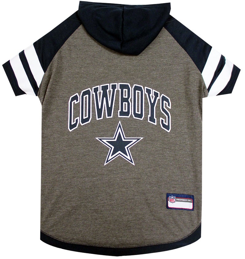 Pets First NFL Dallas Cowboys Hoodie for Dogs & Cats. NFL Football Licensed Dog Hoody Tee Shirt, Medium. Sports Hoody T-Shirt for Pets. Licensed Sporty Dog Shirt (DAL-4044-MD)