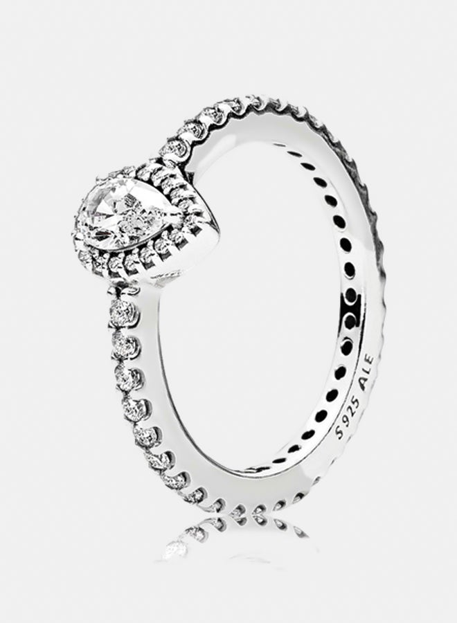 PANDORA Silver Ring with Clear Cubic Zirconia 