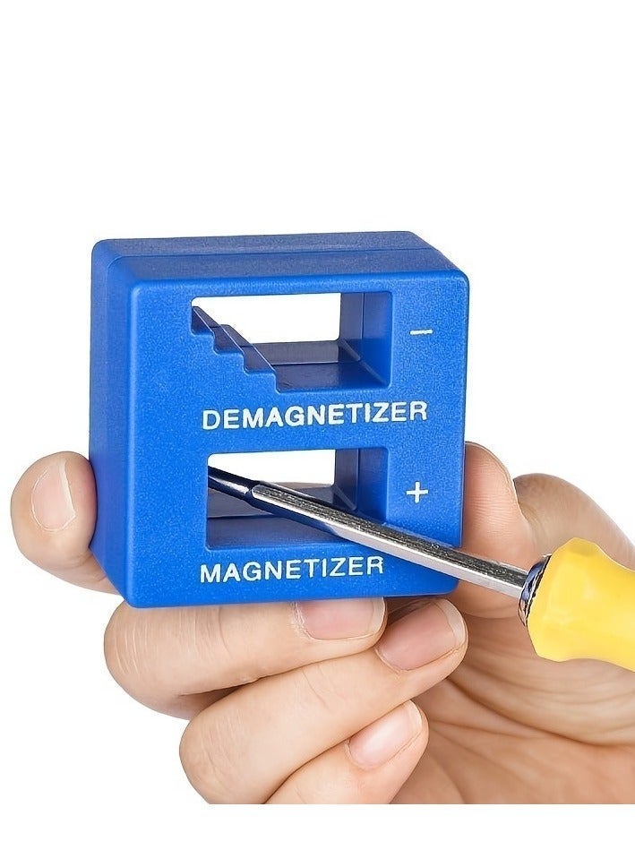 Sisily Precision Tool Magnetizer 1PC Screwdriver Magnetizer Demagnetizer Block for Small Tools and Drill Bits Portable No Battery Blue - Image 2