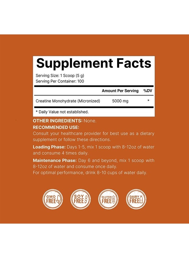 NatureBell 2 Pack Creatine Monohydrate Powder 500 Grams, 5000mg Per Serving, Pure Unflavored Creatine Powder - Micronized - Pre Workout | Keto | Vegan | Dissolves Easy | Filler Free - Image 2