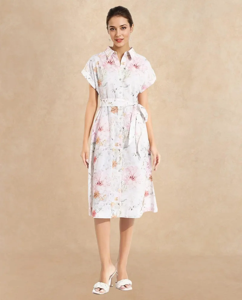 ريريزم Women's Bold Floral Print A-Line Dress