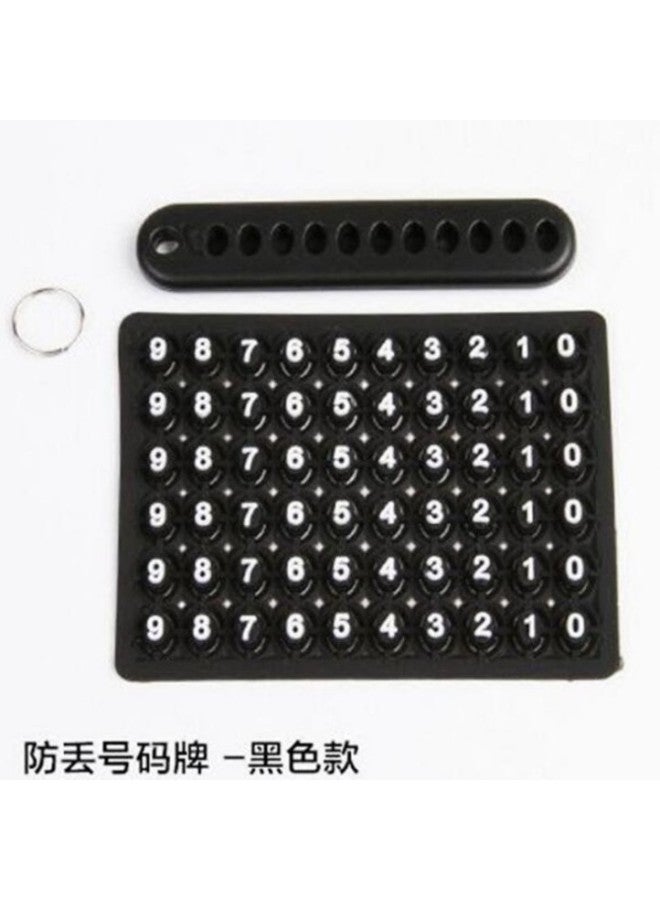 Car Key Anti-lost Mobile Phone Number Plate Keychain Key Bag Ring Buckle Men's and Women's Pendant Phone Number Plate Small Gift - Image 5