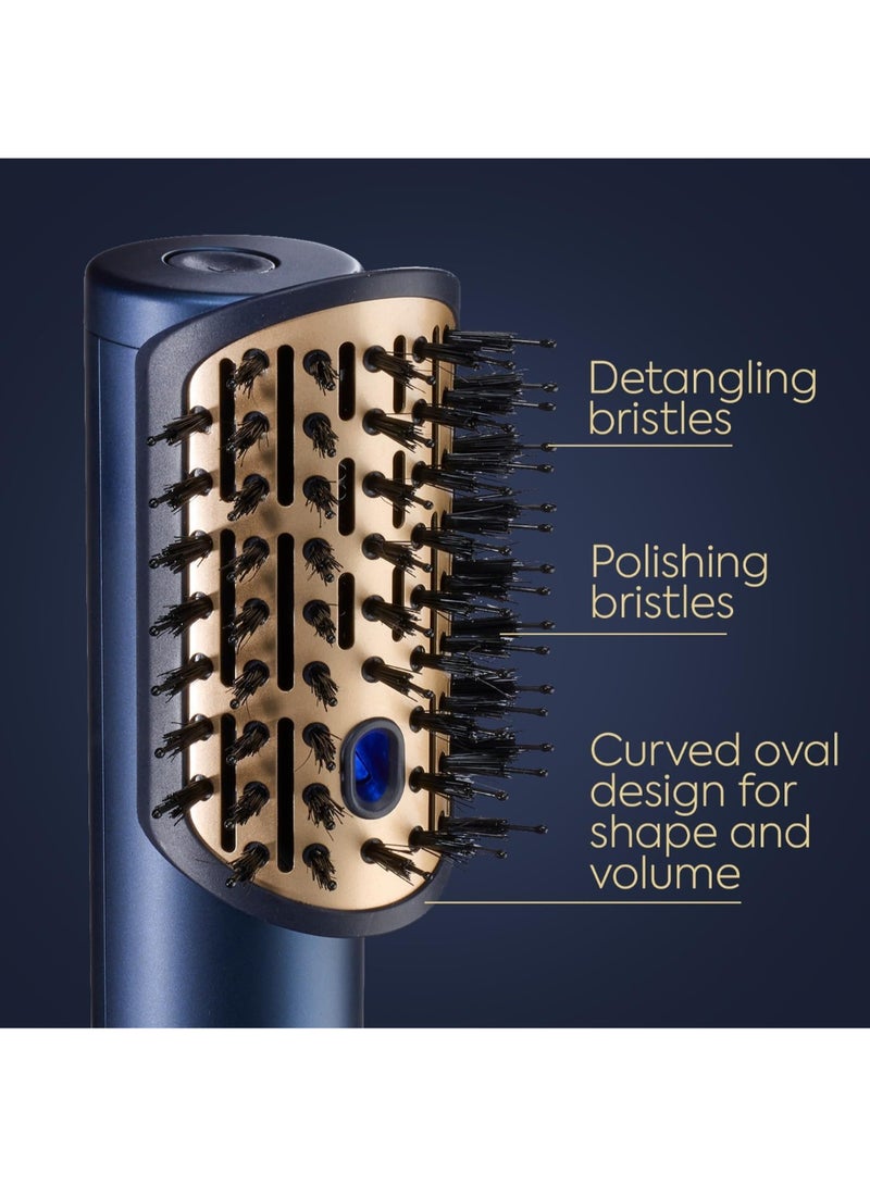 BaByliss Air Wand 3-in-1 Hair Dryer Straightener And Hot Air Brush with Ion Technology And High-Speed Digital Motor Includes 3 Attachments No Heat Damage - (AS6550SDE) Blue & Air Wand Paddle Brush Ideal for Smoothing Straightening and Detangling Hair Perfect for All Hair Types Ergonomic Design for Comfort Reduces Frizz and Adds Shine for a Salon-Quality Finish - (6550-PAD) Blue Combo - Image 5