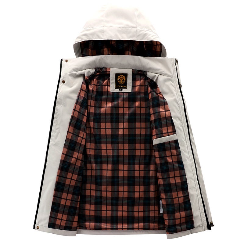 Mid-Length Casual Jacket Over-The-Knee Parka Handsome Trendy Jacket - Image 3