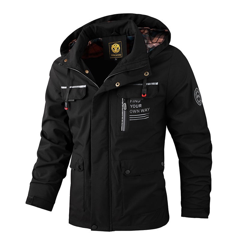 Mid-Length Casual Jacket Over-The-Knee Parka Handsome Trendy Jacket - Image 5