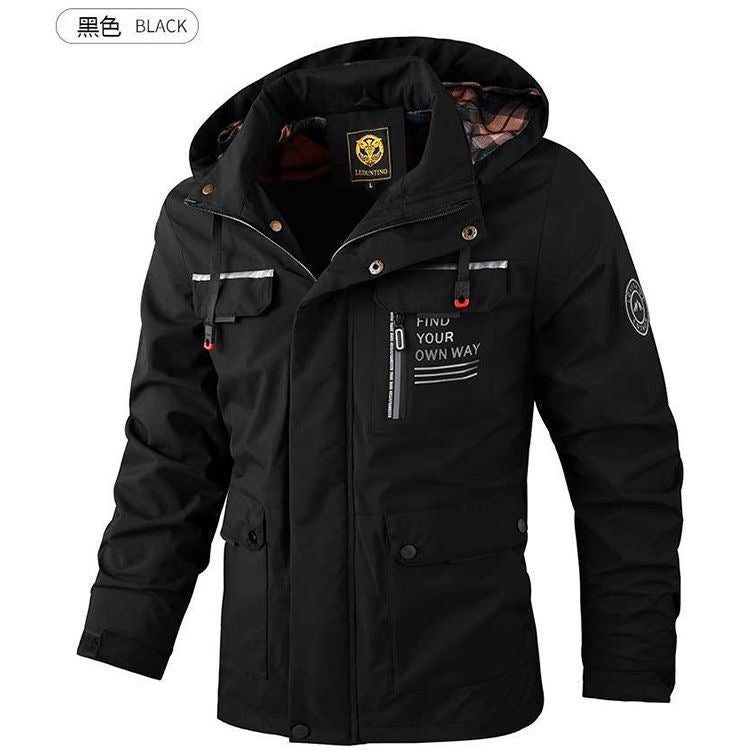 Mid-Length Casual Jacket Over-The-Knee Parka Handsome Trendy Jacket - Image 1