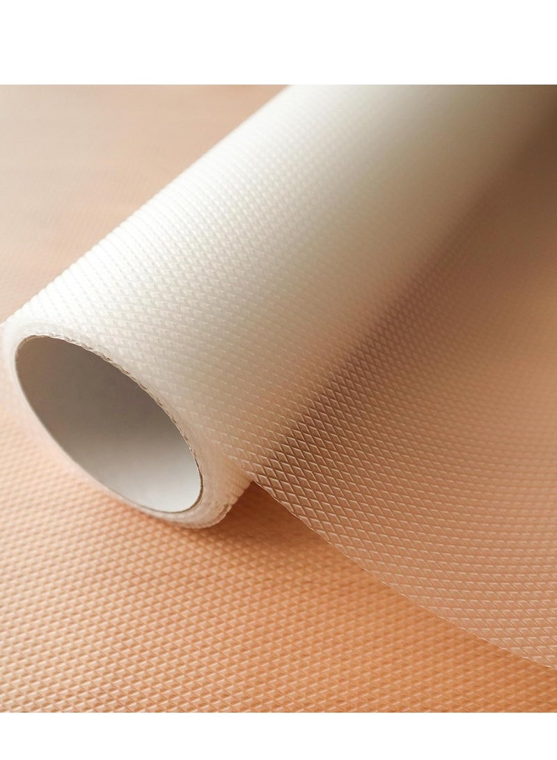 إيلاستبرو (30 سم × 5 م) حصيرة/ملاءة شفافة مضادة للانزلاق من إيفا قابلة للغسل ومضادة للانزلاق للثلاجة، بطانة الرف، الطاولة، حصيرة درج المطبخ (ملمس ماسي، شفاف) - Image 1