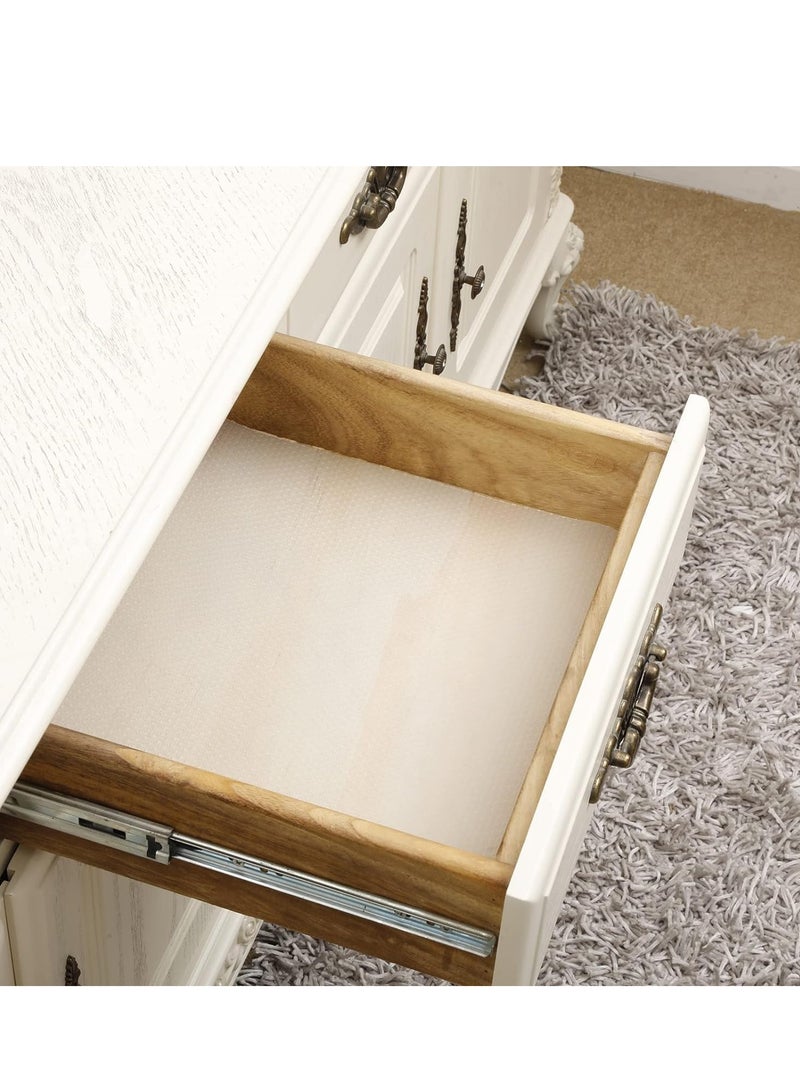 إيلاستبرو (30 سم × 5 م) حصيرة/ملاءة شفافة مضادة للانزلاق من إيفا قابلة للغسل ومضادة للانزلاق للثلاجة، بطانة الرف، الطاولة، حصيرة درج المطبخ (ملمس ماسي، شفاف) - Image 5