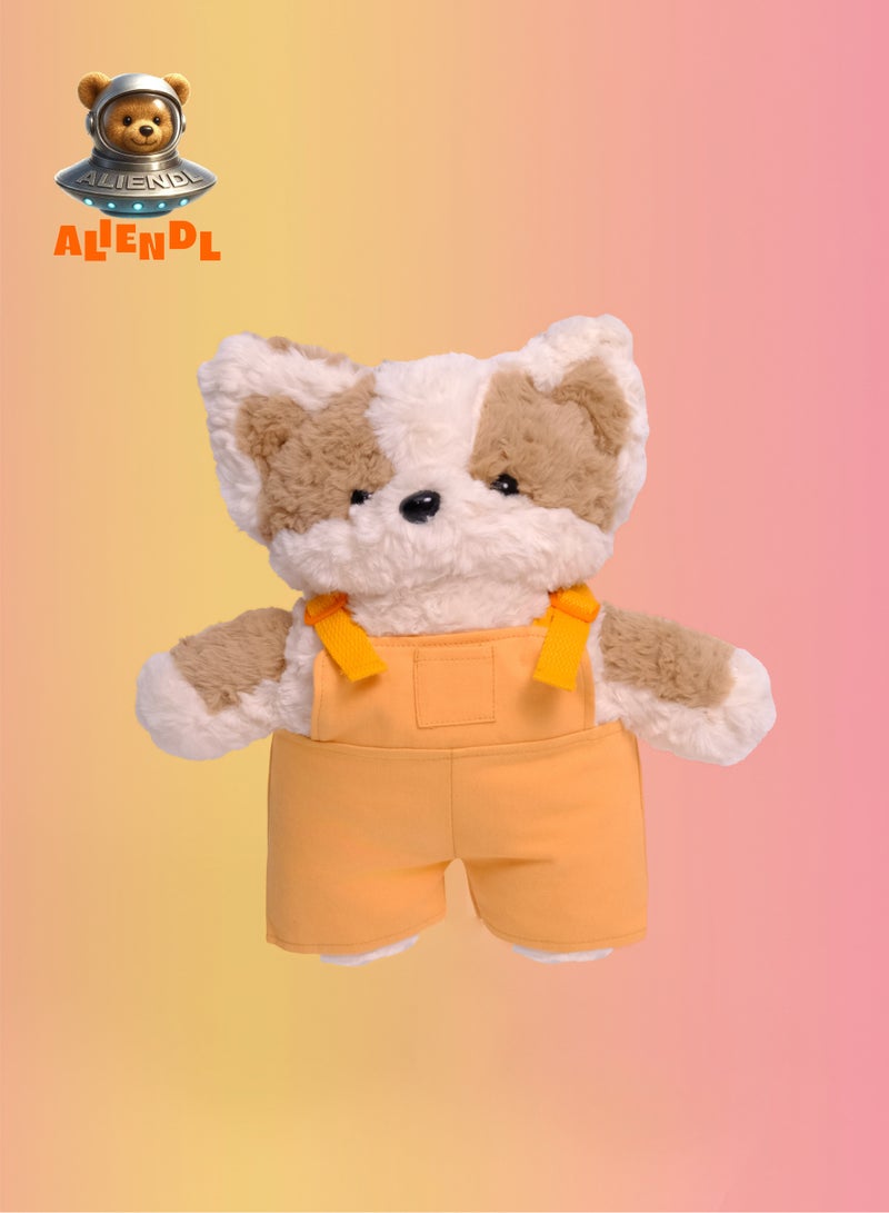ALIENDL Snuggly Pup – Plush Dog Stuffed Animal Toy for Baby Kids, Soft Cute Puppy Doll Gift Set with Removable Outfit & Pouch, Cozy Companion Gift for Kids, Girls & Friends - Image 2