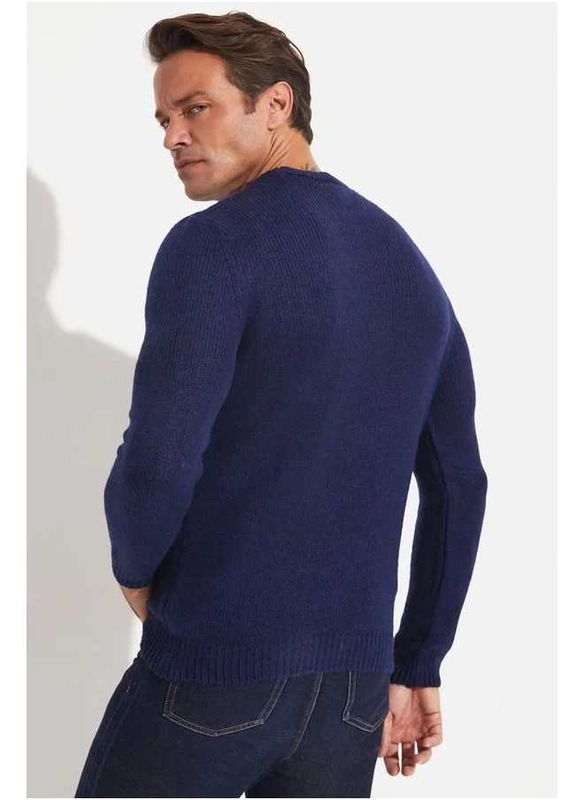 JUNE June Basic Sweater Navy