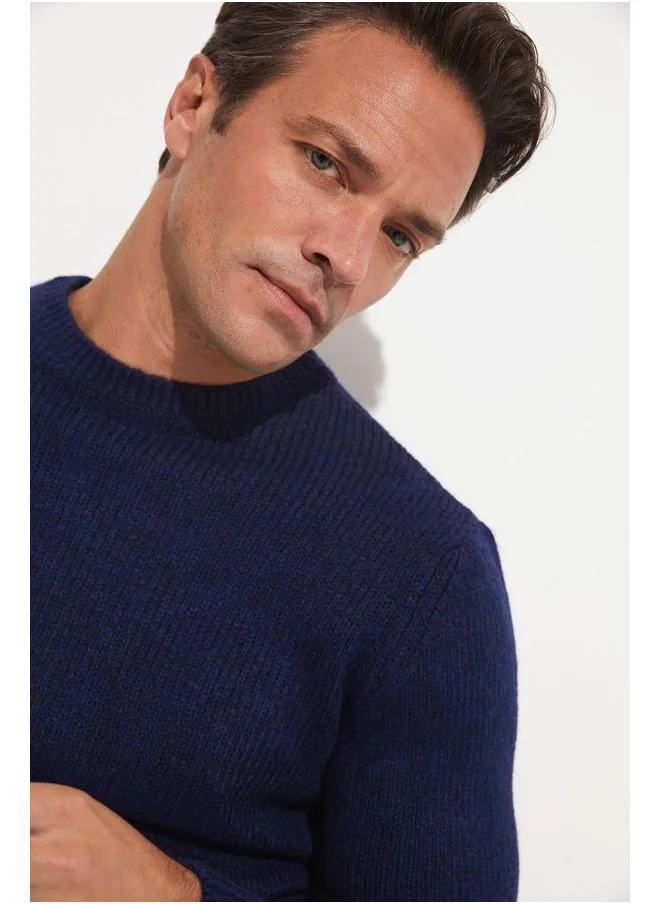 JUNE June Basic Sweater Navy