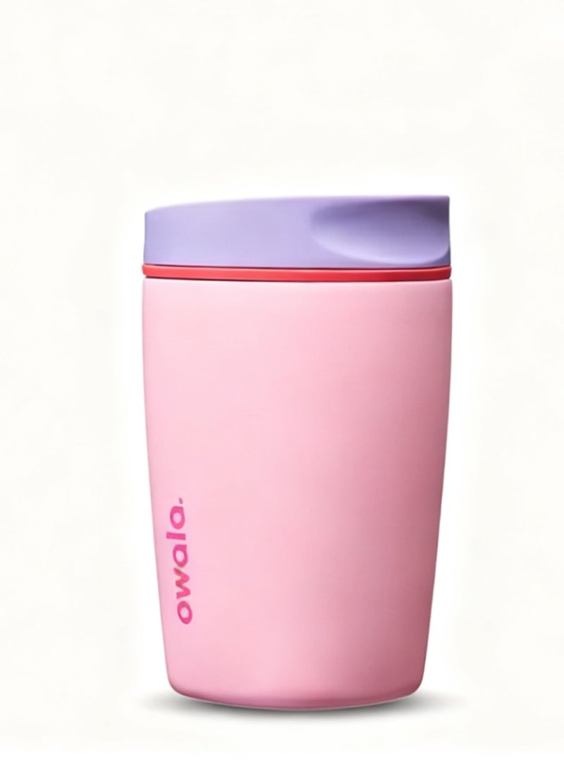 ملساء انزلاقي عازل للقهوة الفولاذية غير القابلة للصدأ، كوب قهوة مثلج قابل لإعادة الاستخدام، كوب سفر للقهوة الساخنة، BPA Free 12 أونصة - Image 1