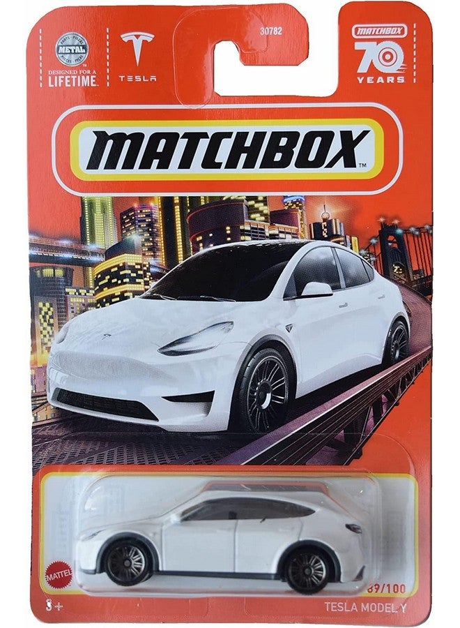 MATCHBOX Matchbox Tesla Model Y, 70 Years 89/100 [White] 