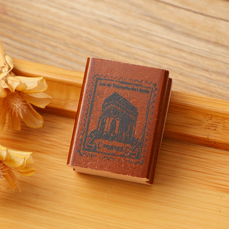الإبداعية القرطاسية الختم الخشبي القديم دليل السفر يومية ألبوم الصور الختم الزخرفي 9 سلسلة - Image 1