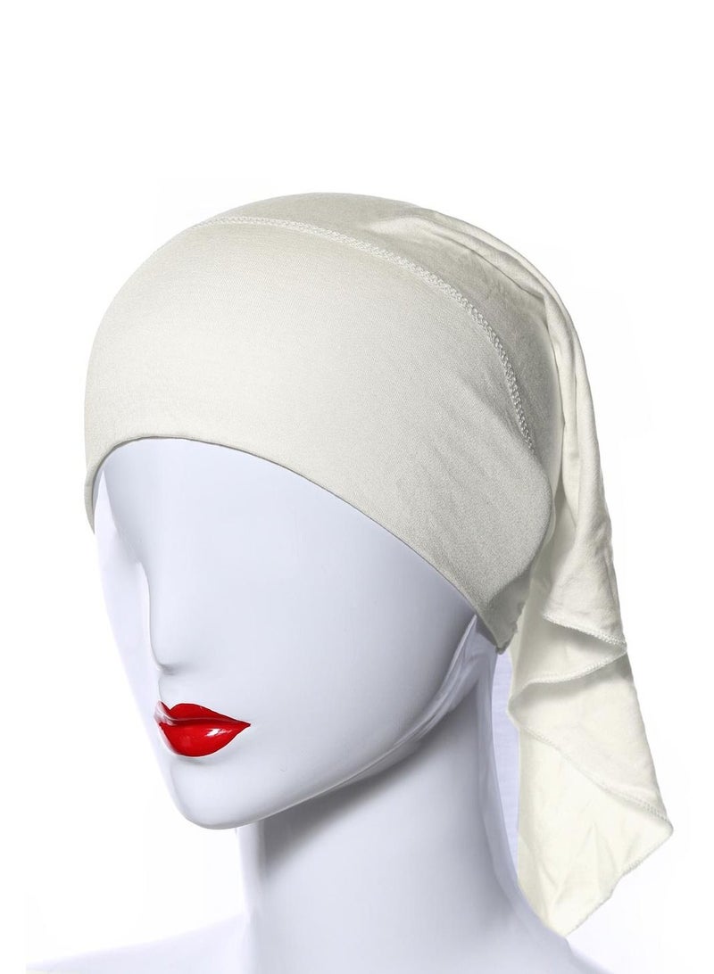 Women's Solid Color Hijab Inner Tube Light Beige