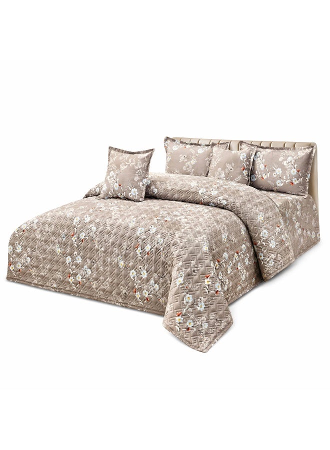 Ming Li Luxury 6-Piece Double Bedding Set – Soft Summer Comforter 250×230 cm – Elegant Floral Design with Bedsheet and Pillowcases – Cool, Breathable Fabric for a Comfortable Sleep - Image 4