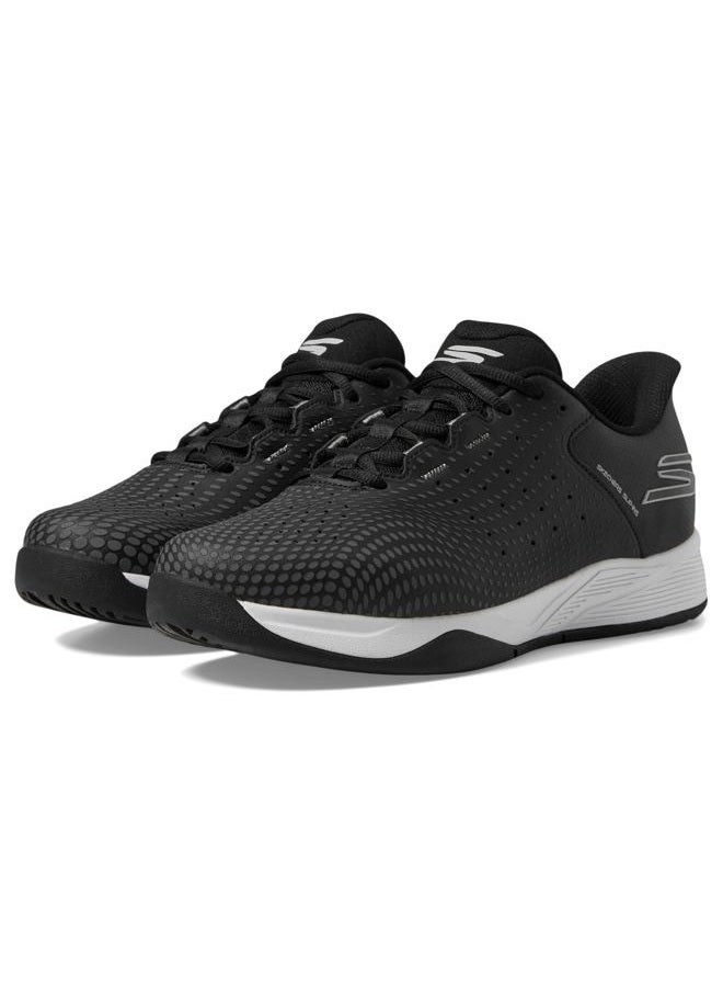 SKECHERS Men's Viper Court Reload Hands Free Slip-ins Sneaker, Black/White, 42.5 EU - Image 1
