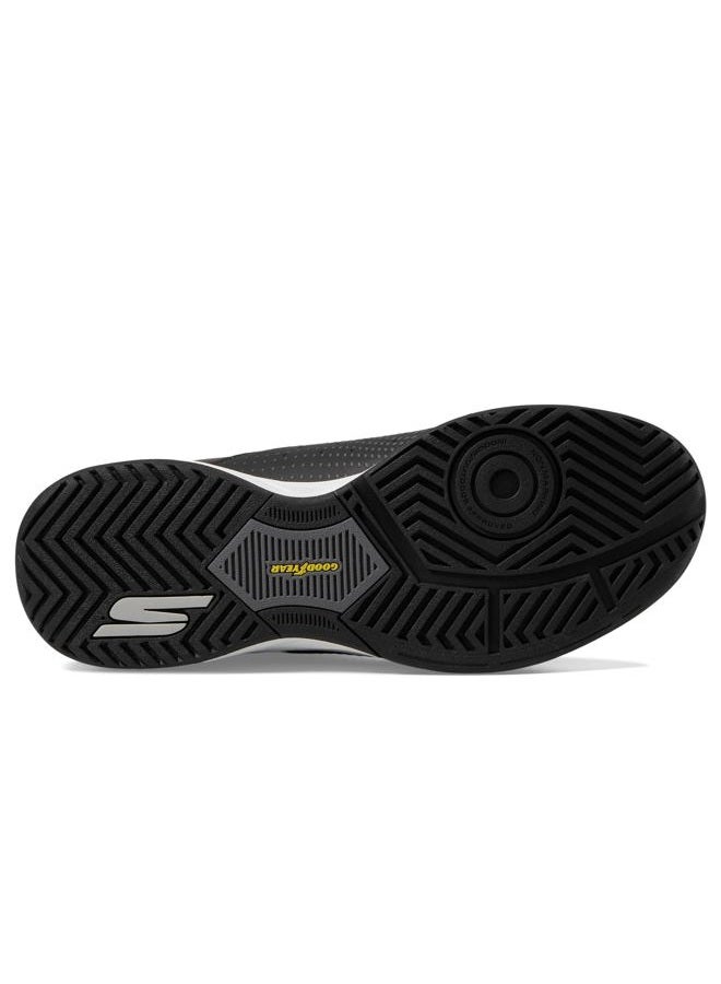 SKECHERS Men's Viper Court Reload Hands Free Slip-ins Sneaker, Black/White, 42.5 EU - Image 3