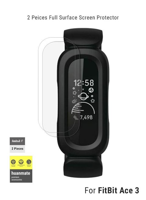 2 Pieces Screen Protector For FitBit Ace 3 Clear