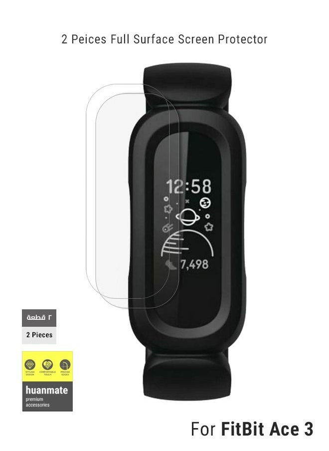 huanmate - 2 Pieces Screen Protector For FitBit Ace 3 Clear - Image 1