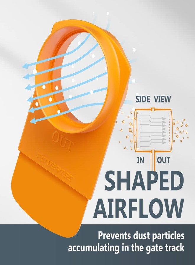 باورتيك POWERTEC 70295-P2 بوابة انفجار متكاملة مقاومة للانسداد، مقاس 4 بوصات، تركيب بلاستيكي ABS مدبب مضاد للفجوات لأنظمة جمع الغبار، عبوة من قطعتين - Image 3