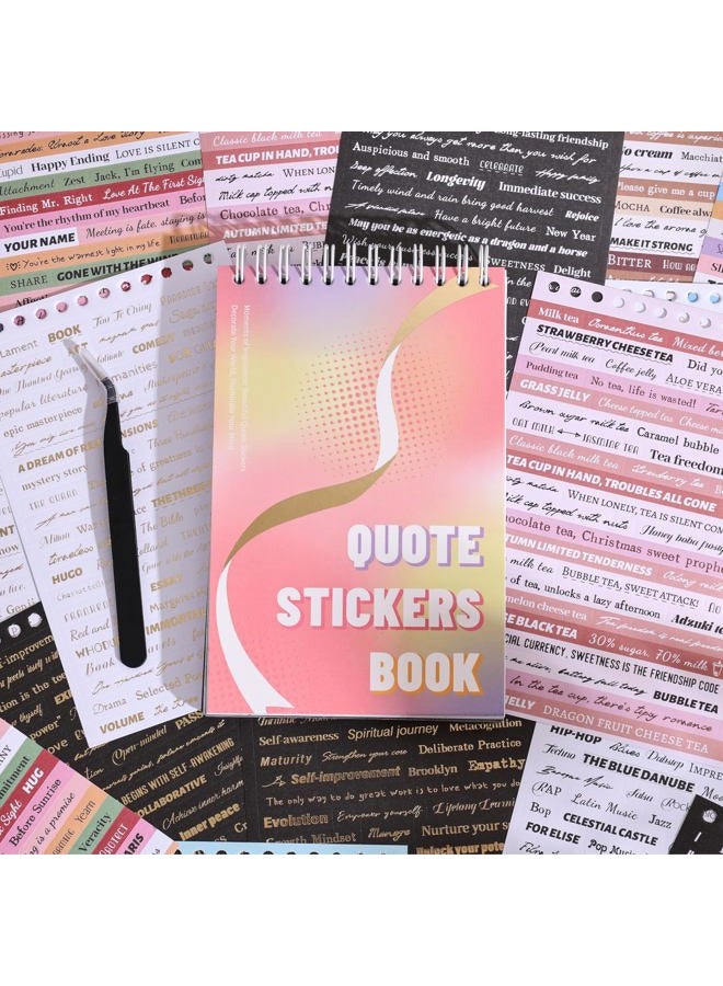 emmoolife 3000+ Pcs Word Stickers for Journaling, 50 Sheets Quote Sticker Gold Foil Art Scrapbook Stickers for Junk Journal, Inspiring Positive Small Talk Scrapbooking Supplies DIY Gift for Women Teen Girls - Image 4