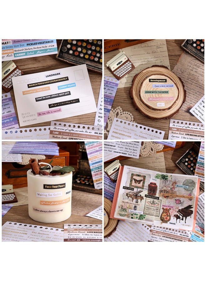 emmoolife 3000+ Pcs Word Stickers for Journaling, 50 Sheets Quote Sticker Gold Foil Art Scrapbook Stickers for Junk Journal, Inspiring Positive Small Talk Scrapbooking Supplies DIY Gift for Women Teen Girls - Image 3