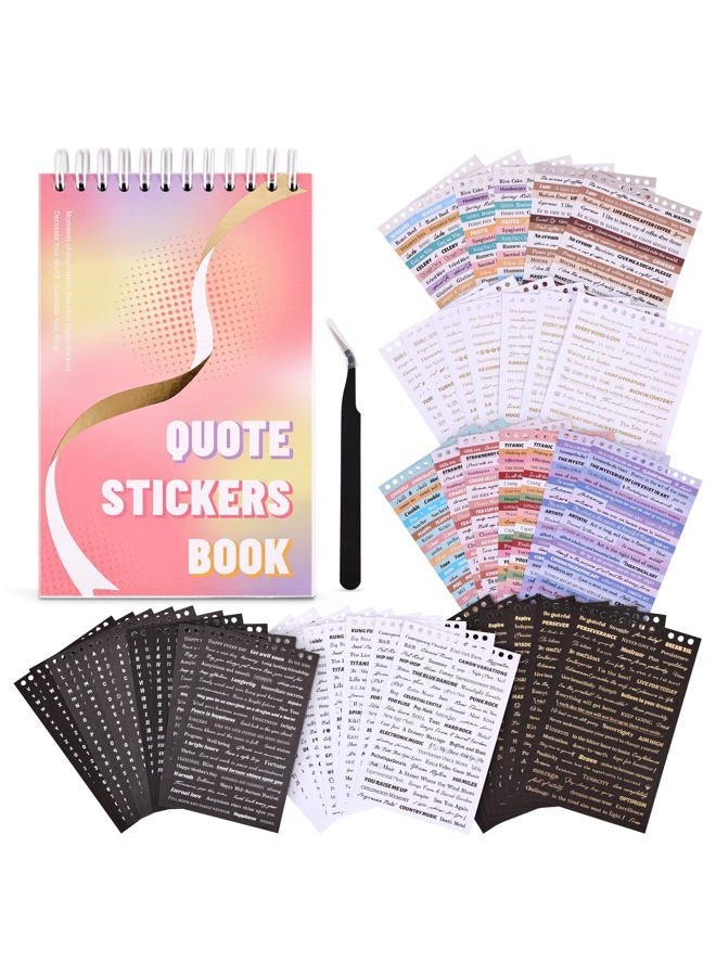 emmoolife 3000+ Pcs Word Stickers for Journaling, 50 Sheets Quote Sticker Gold Foil Art Scrapbook Stickers for Junk Journal, Inspiring Positive Small Talk Scrapbooking Supplies DIY Gift for Women Teen Girls - Image 1