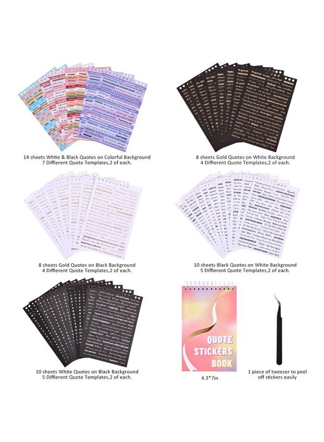 emmoolife 3000+ Pcs Word Stickers for Journaling, 50 Sheets Quote Sticker Gold Foil Art Scrapbook Stickers for Junk Journal, Inspiring Positive Small Talk Scrapbooking Supplies DIY Gift for Women Teen Girls - Image 2