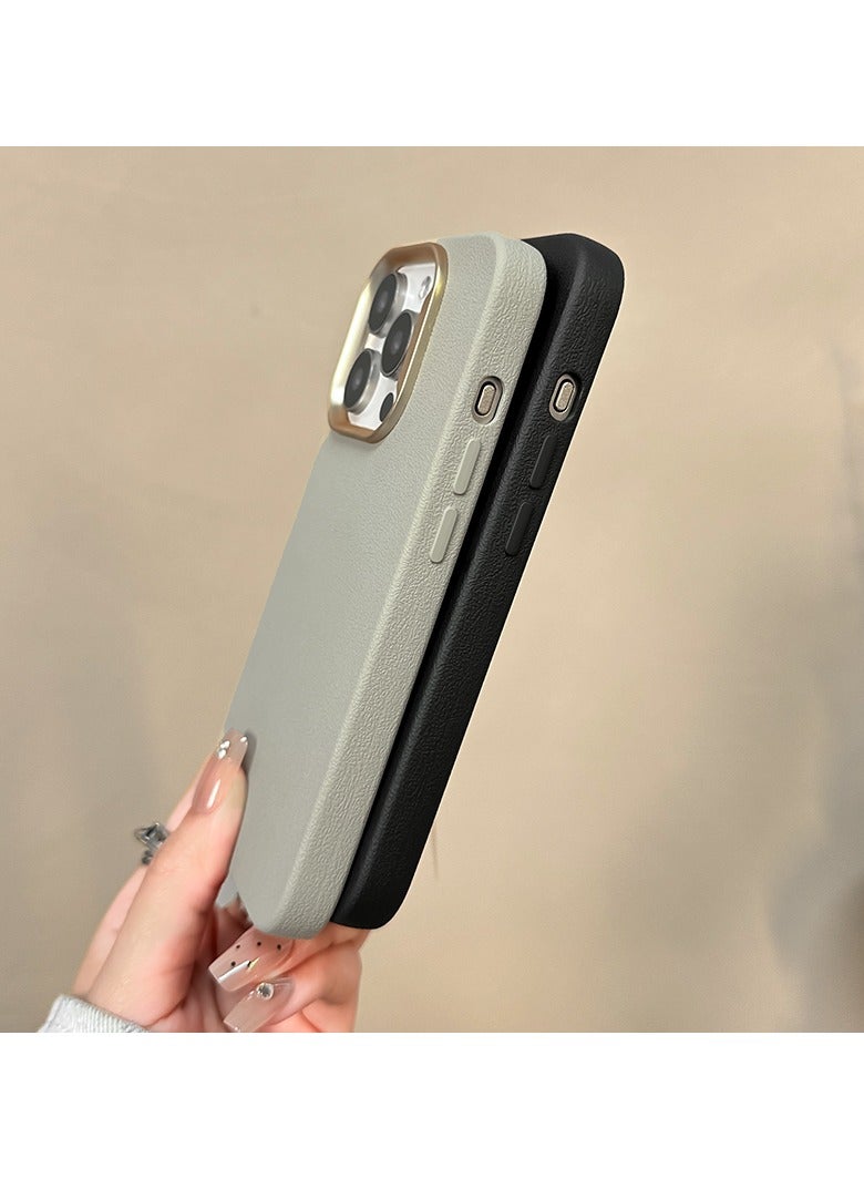 Exotic Silicone Case for iPhone 16 Pro Max - Shockproof Metal Camera Protection - Grey - Image 4