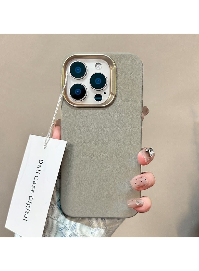 Exotic Silicone Case for iPhone 16 Pro Max - Shockproof Metal Camera Protection - Grey - Image 1