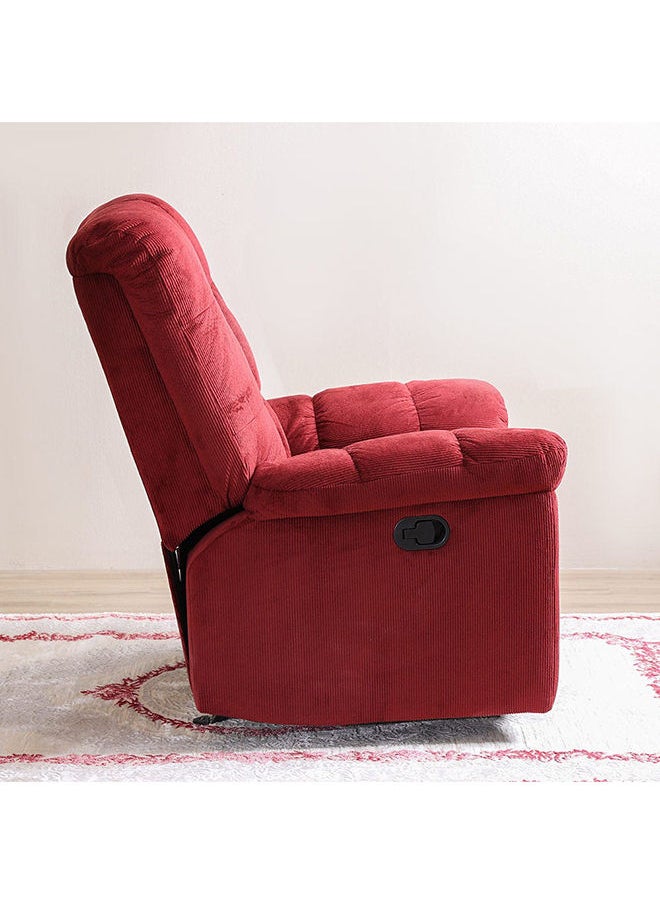 DANUBE HOME V2 Simone 1 Seater Fabric Recliner Sofa Modern Design One Seat Relaxing Chair Living Room Furniture 95x74x105cm Red  - Image 4