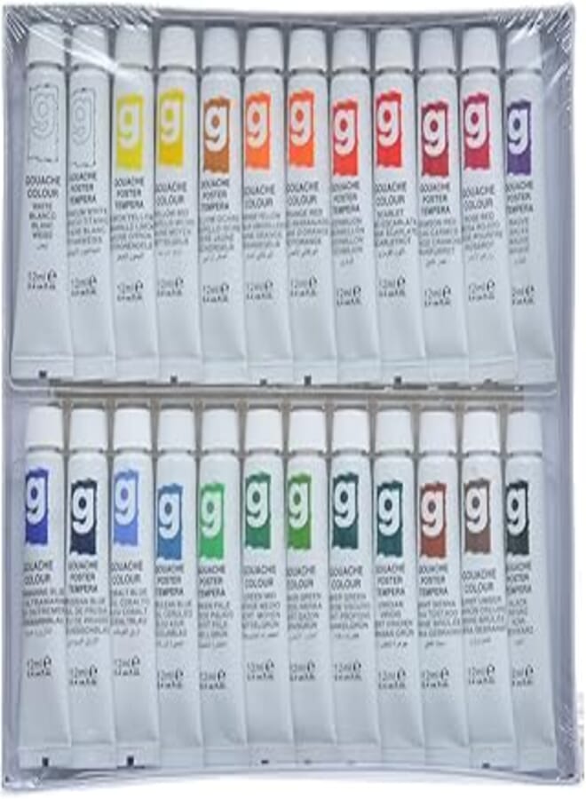 Art Rangers EG1212C-3 Gouache Water Paint Pack Of 24 - Multi Color