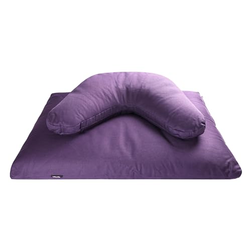 Hugger Mugger V-Shaped Meditation Cushion (Plum) - Image 5